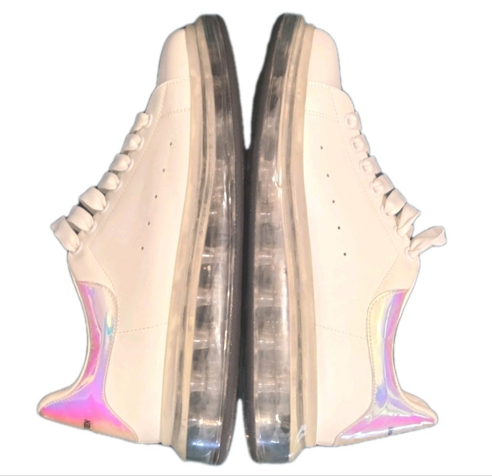 Alexander McQueen Clear Sole Holographic Chunky Sneakers US Men's Size 10 EU 43 - Picture 9 of 14